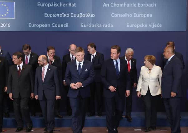David Cameron met his fellow European leaders in Brussels on Tuesday following Britains decision to quit the EU; yesterday, his peers met without him. Picture: Getty