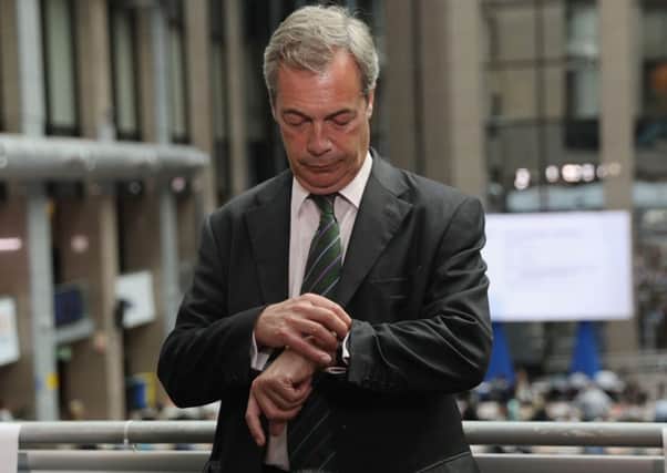 Has the time come for Nigel Farage? Having achieved his mission and seen the UK vote to leave the EU, has the arch disruptor scratched that inner itch? Picture: Getty Images