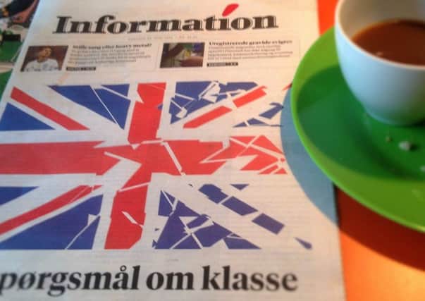 A Danish newspaper laments the Brexit result. Picture: Dominic Hinde/Contributed.