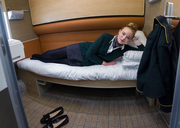 Catherine Boyle, a hostess on the Sleeper, tries out the new design. Picture: Steven Scott Taylor