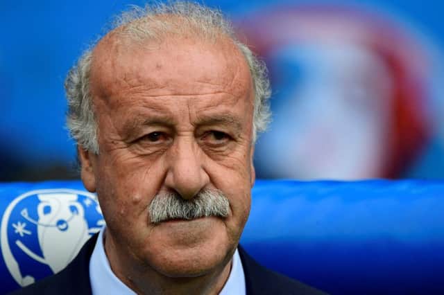 Spain boss Vicente del Bosque will retire from coaching when his contract expires next month. Picture: AFP/Getty Images