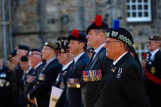 Vigil for the centenary of the start of the Battle of the Somme at Edinburgh Castle. Picture: Scott Louden