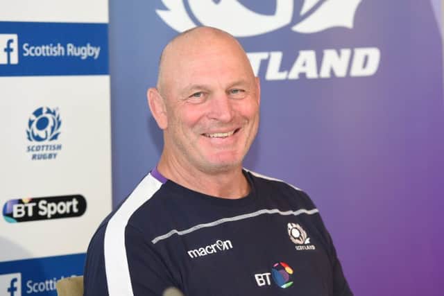 Scotland head coach Vern Cotter speaks to the media in Japan. Picture: SNS