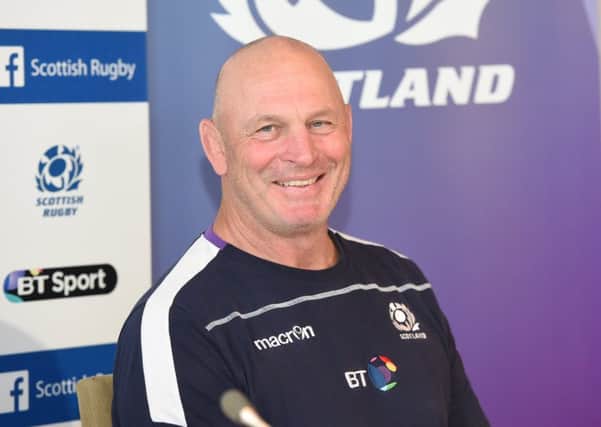 Scotland head coach Vern Cotter speaks to the media in Japan. Picture: SNS