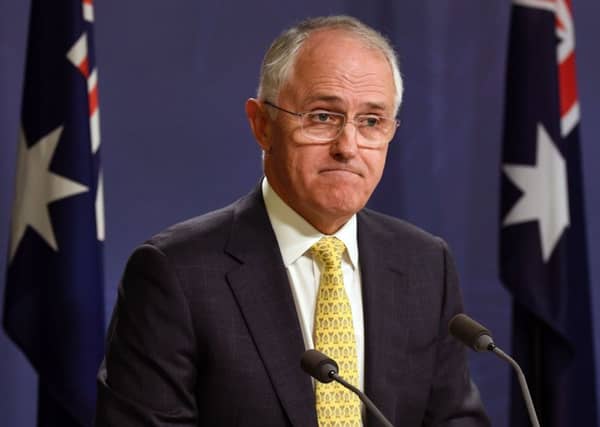 Australia's Prime Minister Malcolm Turnbull at a press conference following the country's general election. Picture: Getty Images