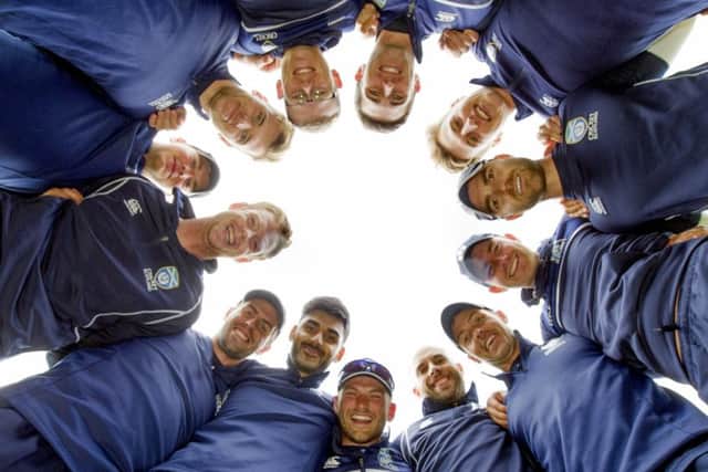 The Scotland cricket squad gathered yesterday to prepare for their one-day international against Afghanistan at The Grange in Edinburgh today. Picture: Donald Macleod