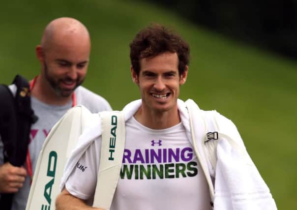 Andy Murray on day seven of Wimbledon. Picture: PA