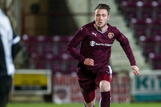 Hearts' Jordan McGhee. Picture: Ian Georgeson