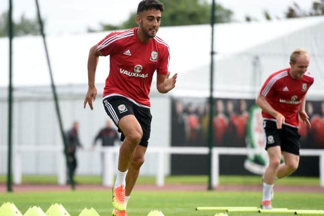 StrikerHal Robson-Kanu during training yesterday. Picture: Paul Ellis/ Getty Images