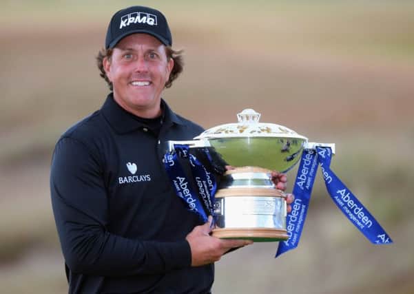 The 2013 Scottish Open winner Phil Mickelson is happy to return to Castle Stuart but perhaps not other venues. Picture: Andrew Redington/Getty