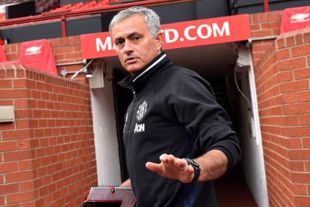 Jose Mourinho arrives at Old Trafford for his unveiling as the new Manchester United manager. Picture: Oli Scarff/AFP/Getty Images