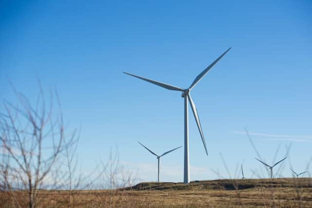 A wind turbine in Eaglesham. Picture: John Devlin