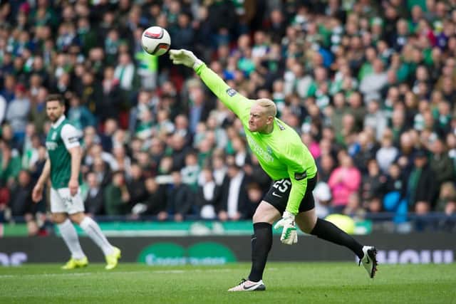 Conrad Logan has left Hibs after only eight games - and one Scottish Cup. Picture: John Devlin
