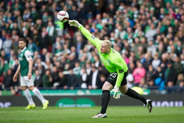 Conrad Logan has left Hibs after only eight games - and one Scottish Cup. Picture: John Devlin