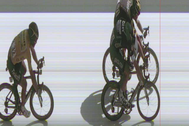 Marcel Kittel, foreground, beats Bryan Coquard in a photo-finish at the end of the fourth stage of the Tour in Limoges.