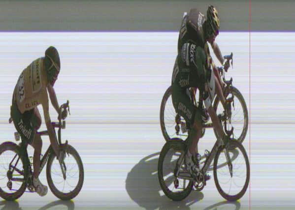 Marcel Kittel, foreground, beats Bryan Coquard in a photo-finish at the end of the fourth stage of the Tour in Limoges.