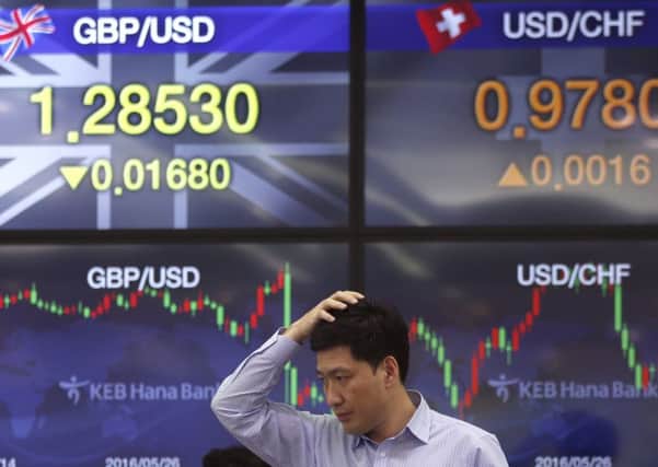 The pound has fallen to a fresh 31-year low. Picture: Lee Jin-man/AP Photo