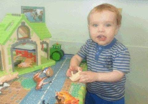 Tragic Liam Fee at nursery. Picture: Hemedia