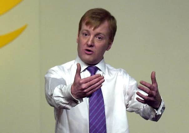 Charles Kennedy addresses the Scottish Lib Dem conference at Perth in 2002. He was the only major UK party leader to oppose the Iraq invasion. Picture: Ian Rutherford/TSPL