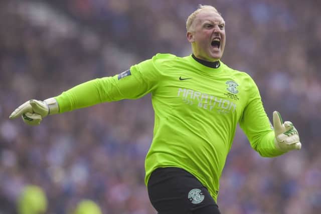 Conrad Logan departs Hibs having played a tremendous role in bringing the Scottish Cup back to Easter Road. Picture: SNS