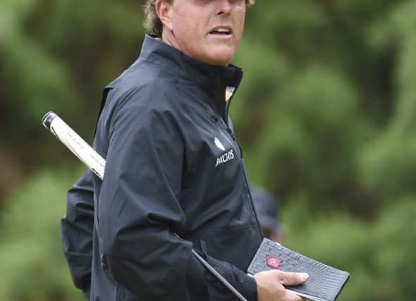 Phil Mickelson says he was initially surprised that Rickie Fowler had decided not to defend his Scottish Open title but understood why when his friend explained his schedule. Picture: Gary Hutchison/SNS