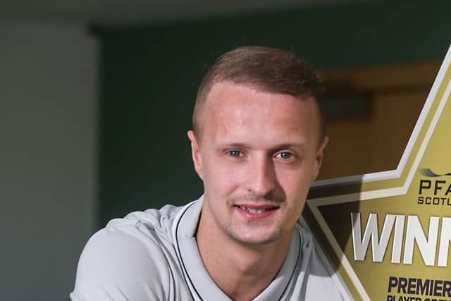 Leigh Griffiths was partnered up front by new Celtic signing Moussa Dembele. Picture: John Devlin