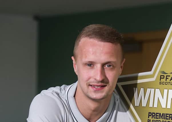Leigh Griffiths was partnered up front by new Celtic signing Moussa Dembele. Picture: John Devlin