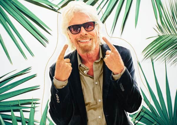 Sir Richard Branson models his Tens sunglasses. Picture: Contributed