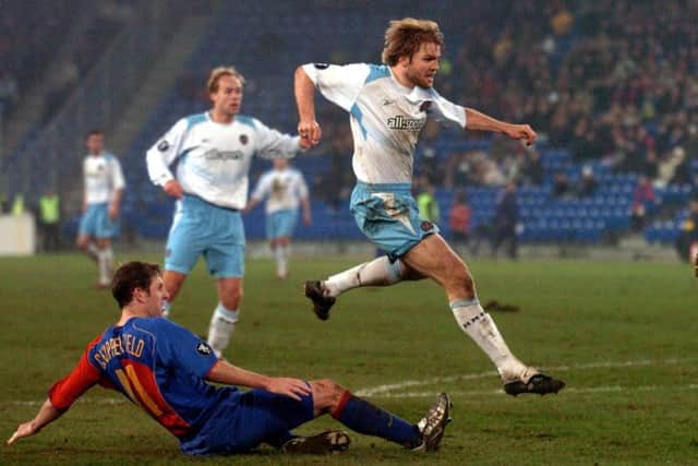 Current boss Robbie Neilson firing Hearts to a famous victory back in 2004. Picture: Danny Lawson/TSPL