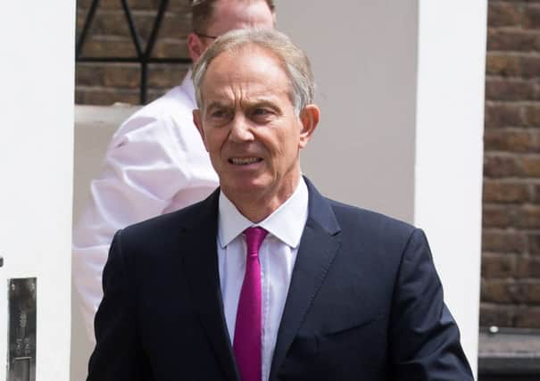 Tony Blair leaves his offices in London, the day after the findings of The Iraq Enquiry were released. Picture: SWNS