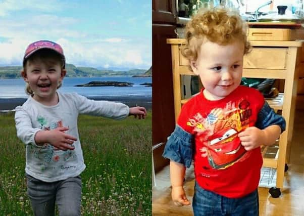 Leia McCorrisken, aged three, and Seth McCorrisken, aged two, were both killed in the accident