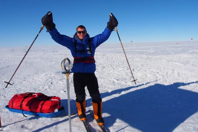 Newhall Hunter at the South Pole. Picture: Newall Hunter