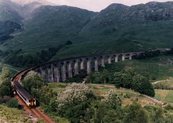 A train on the Glenfinnan viaduct, part of the West Highland Line. Picture: David Mitchell