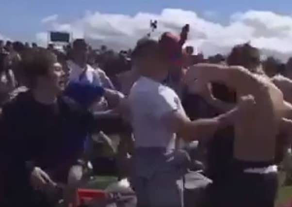 A screenshot of the video being investigated by police
