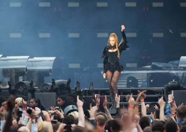 Beyonce performs during the Formation World Tour at Hampden Park on Thursday, July 7, 2016, in Glasgow. Picture: Daniela Vesco/Invision for Parkwood Entertainment/AP Images