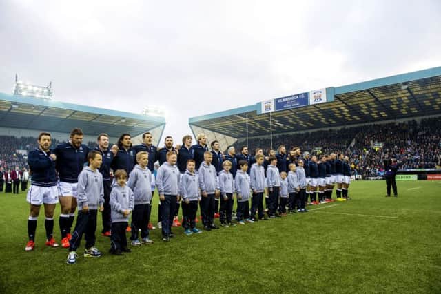 Scotland played Tonga at Rugby Park in November 2014