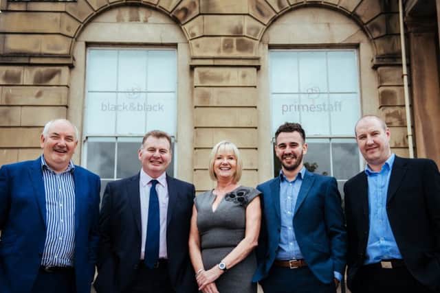 Danny McIntyre, Sean McPolin, Carol Conlin, Tony Vezza and Michael Docherty of Primestaff