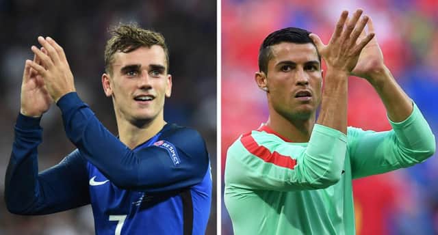 Antoine Griezmann and Cristiano Ronaldo will go head-to-head six weeks after they clashed in the Champions League final. Photograph: Getty Images