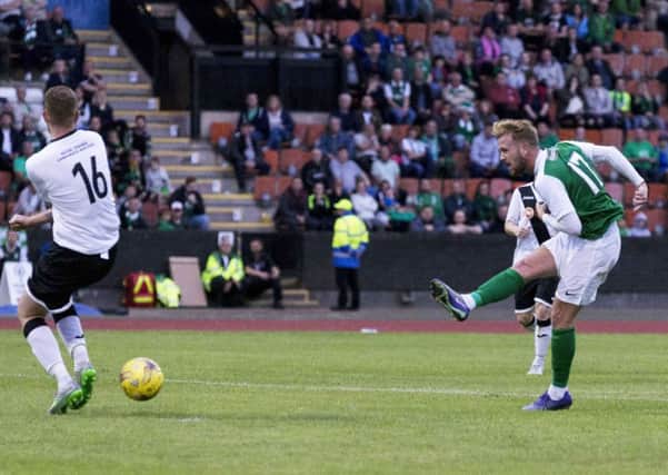 Danny Handling scores against Edinburgh City. Picture: SNS