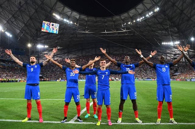 France celebrate after beating Germany 2-0 in the Euro 2016 semi-final. Picture: Getty Images