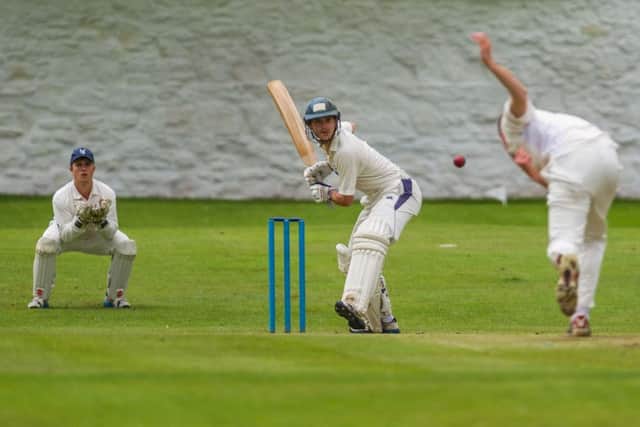 Carlton's Rory McCann shapes to drive as his side prevail over their hosts at Grange Loan. Picture Steven Scott Taylor
