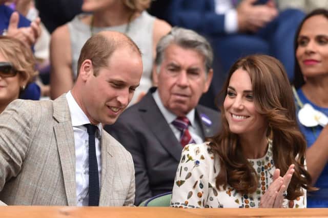 William and Kate, the Duke and Duchess of Cornwall take their seats. Picture: AFP/Getty Images