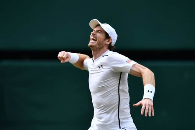 Andy Murray celebrates claiming his second Wimbledon title, three years after becoming the first Briton  to win the event in 77 years. But he is a champion off the court as well, supporting equal rewards for female players and calling for a more robust anti-doping structure in tennis. Picture: AFP/Getty