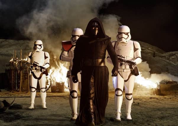 Star Wars: The Force Awakens, starring Adam Driver as Kylo Ren, was made at Pinewood. Picture: David James/Lucasfilm
