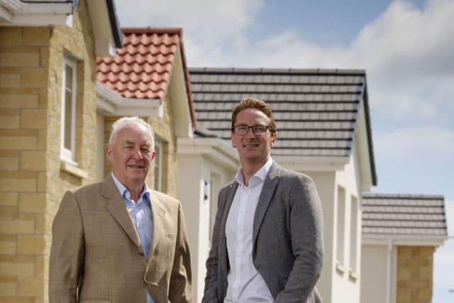 Campion Homes boss Pete Bell, left, with BGF's Patrick Graham. Picture: Contributed