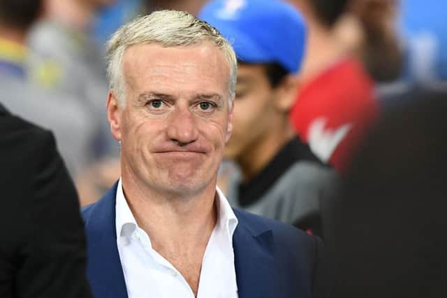 France's coach Didier Deschamps watched his side lose to Portugal in the final. Picture: AFP/Getty Images
