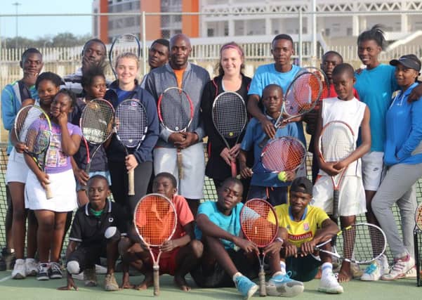 St Andrews University students coached up to 100 Zambians over four weeks. Picture: contributed