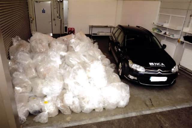 The haul is the largest seizure of the class A drug in the UK. Picture: SWNS