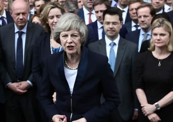 Ms May has made it clear she believes that the country needs strong leadership and that she can provide it. Picture: Getty