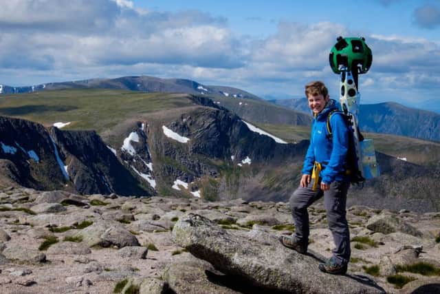 Helen Webster on Cairngorm summit with the Trekker. Picture: Contributed